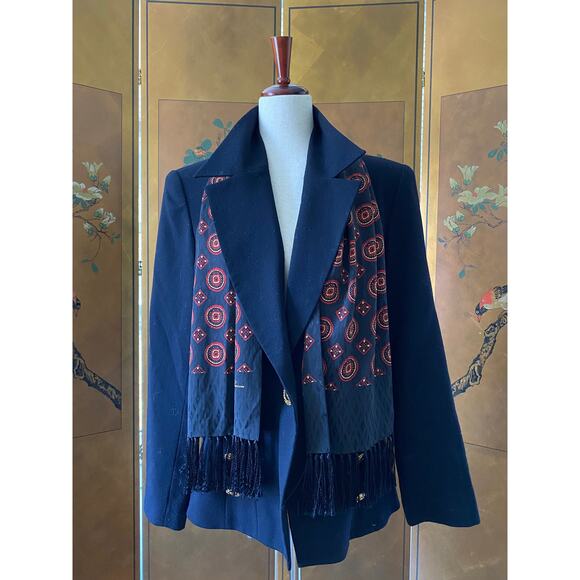 Vintage Ralph Lauren silk scarf with tassels, made in Japan - Picture 5 of 5